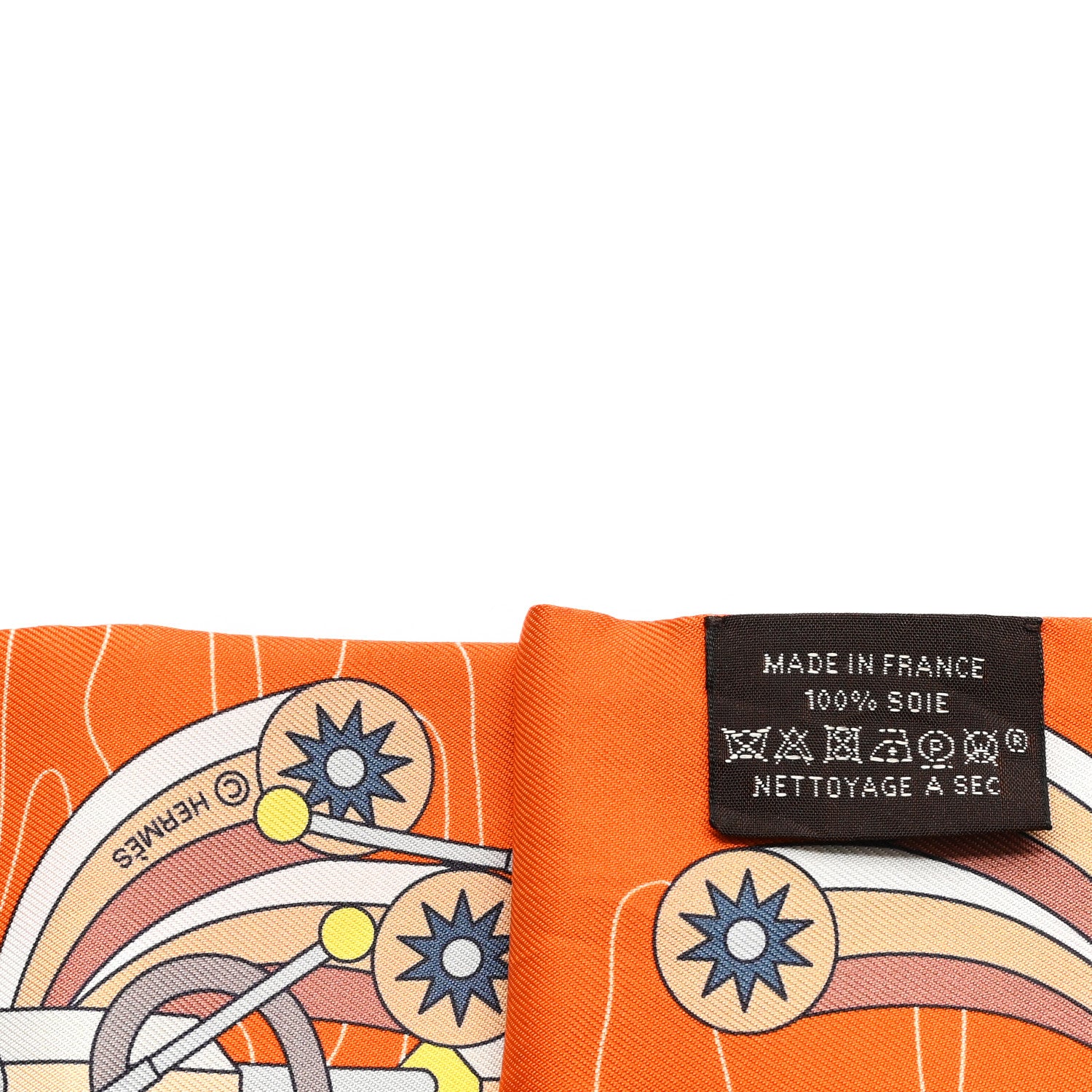 Hermes Silk Odyssey Twilly Orange Vert Jaune 3 of 3