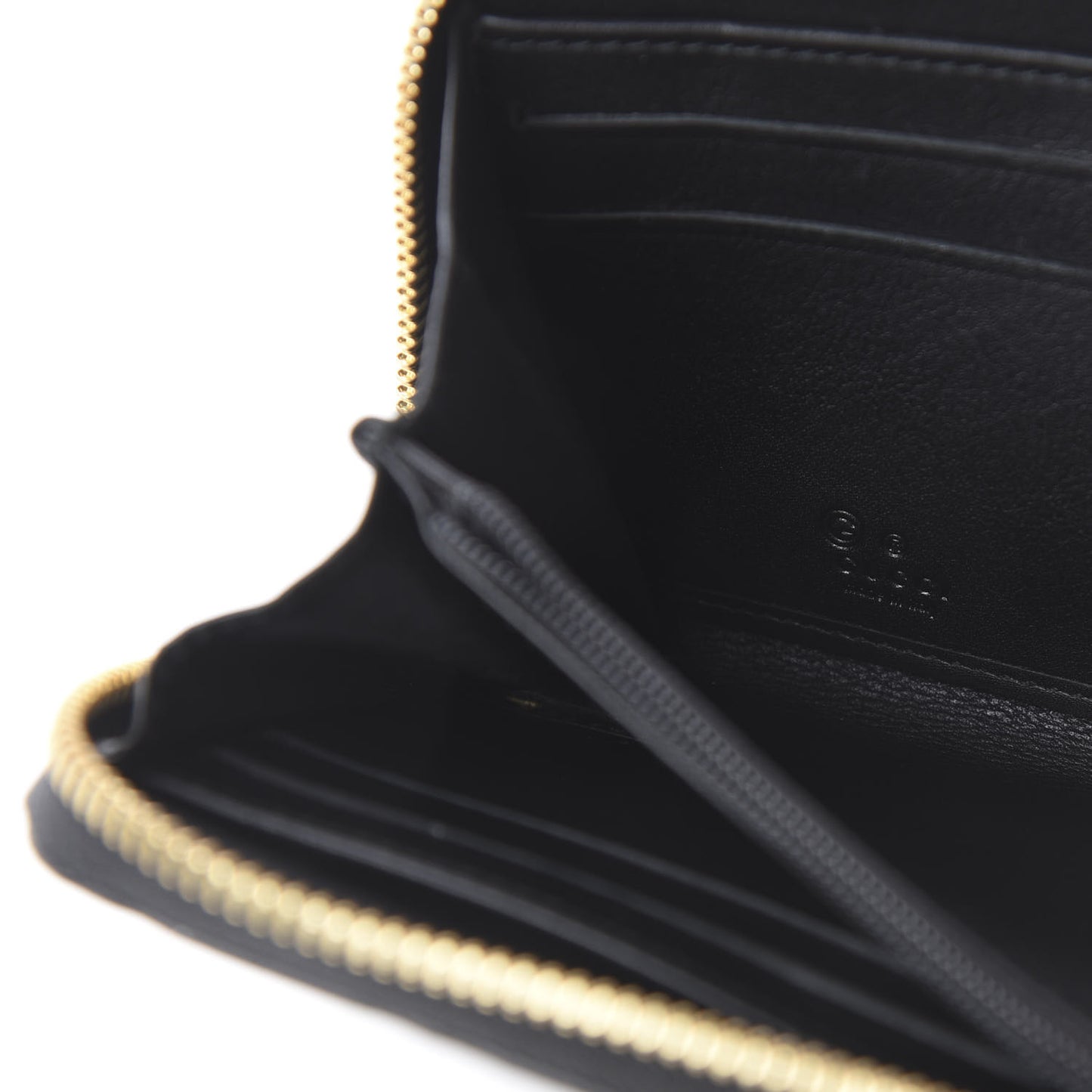 Guccissima Vitello Tender Zip Around Wallet Black