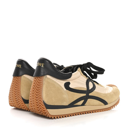 Loewe Nylon Suede Flow Runner Sneakers 39 Gold Black 5 of 8