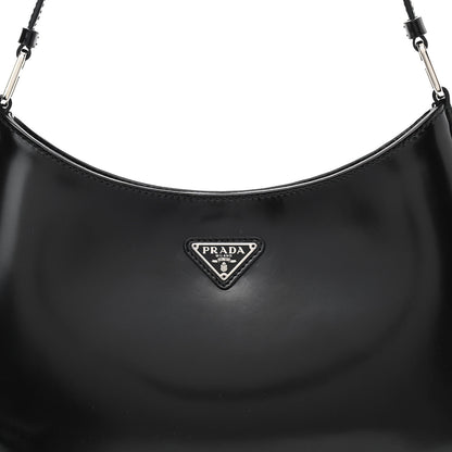 Prada Spazzolato Cleo Shoulder Bag Black 8 of 10