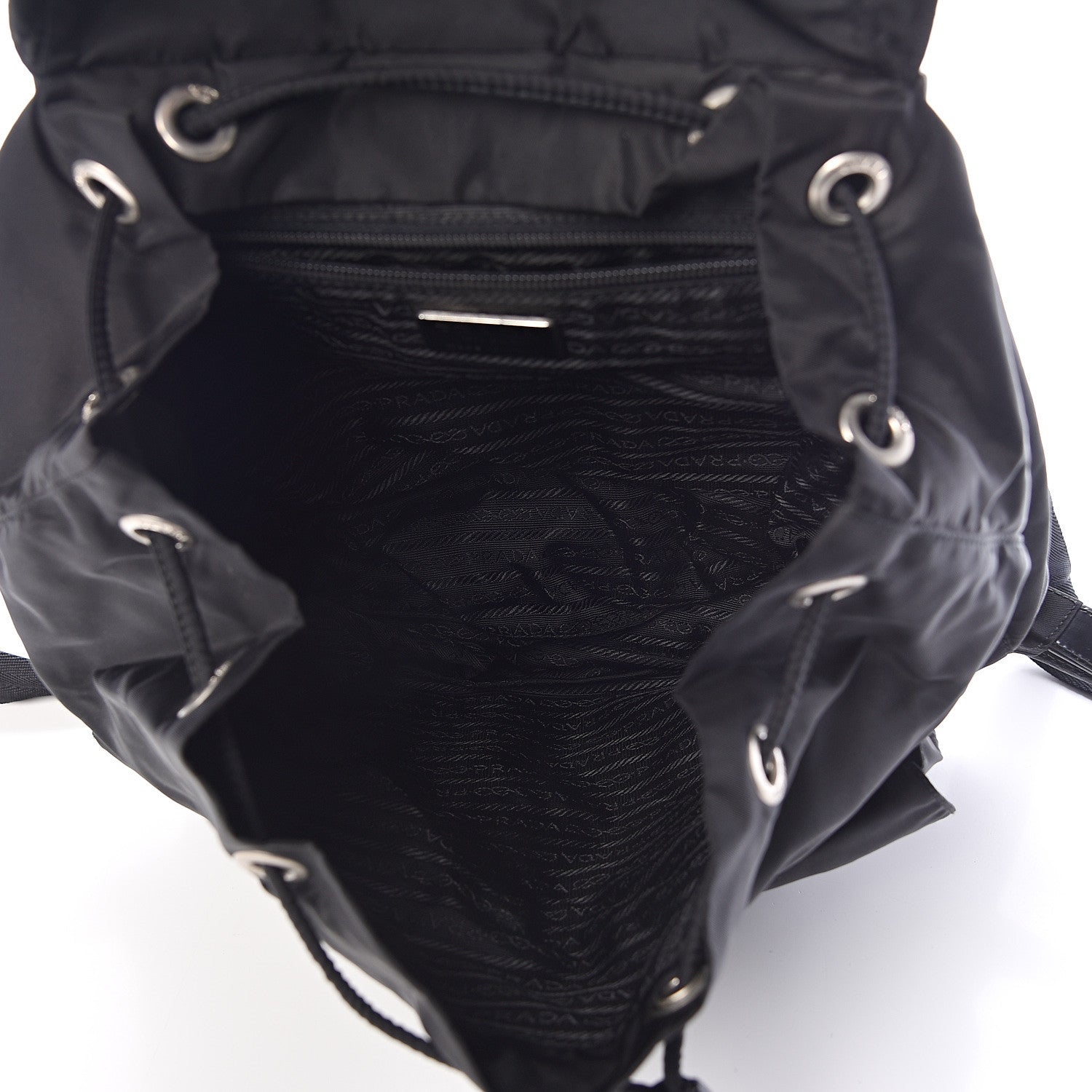 Prada Nylon Vela Medium Backpack Black 5 of 9