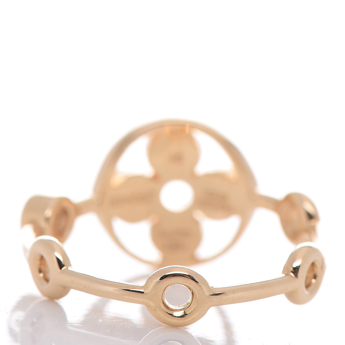 18K Gold Diamond Monogram Idylle Blossom Ring Set 48 4.5