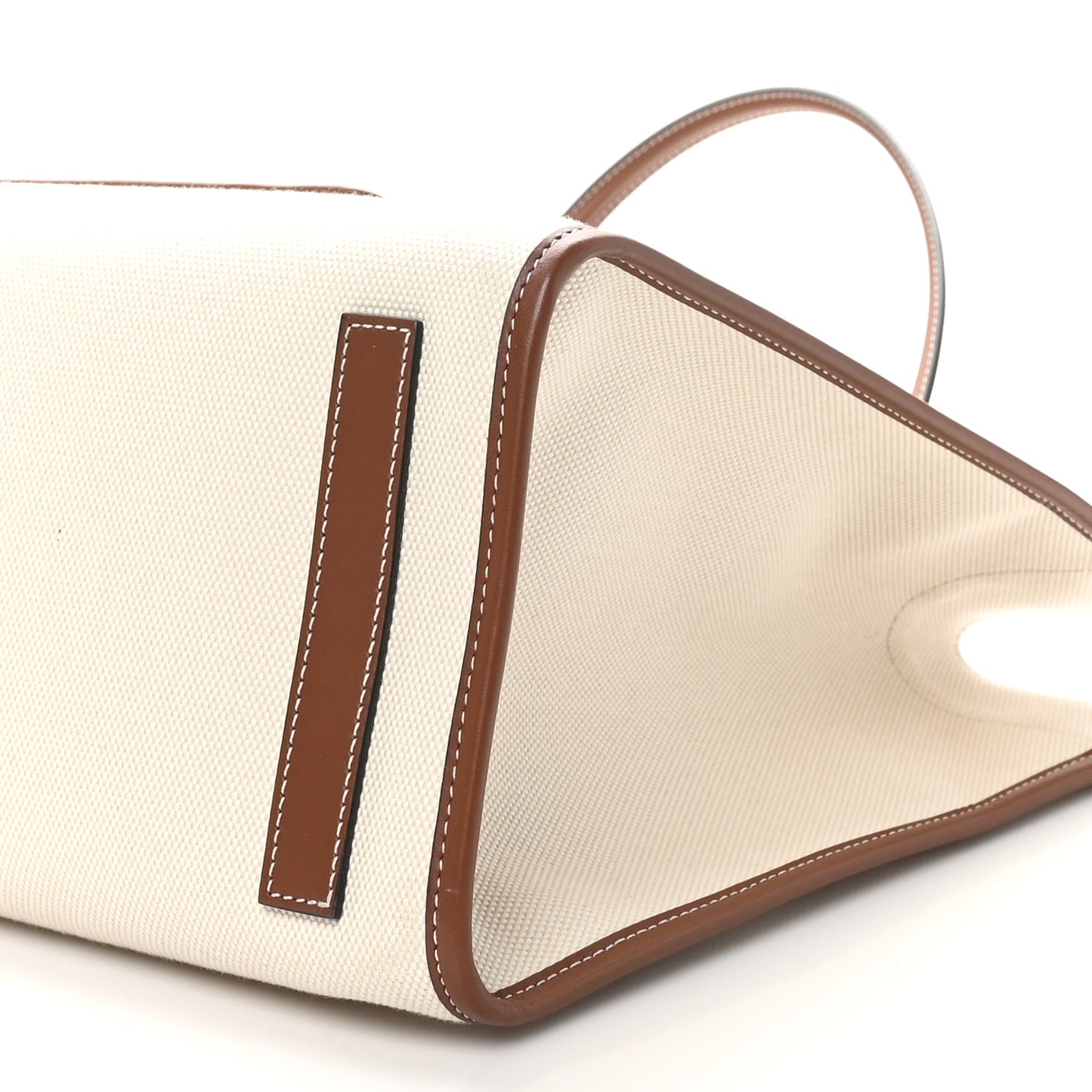 Canvas Smooth Calfskin Medium Two Tone Freya Tote Brown