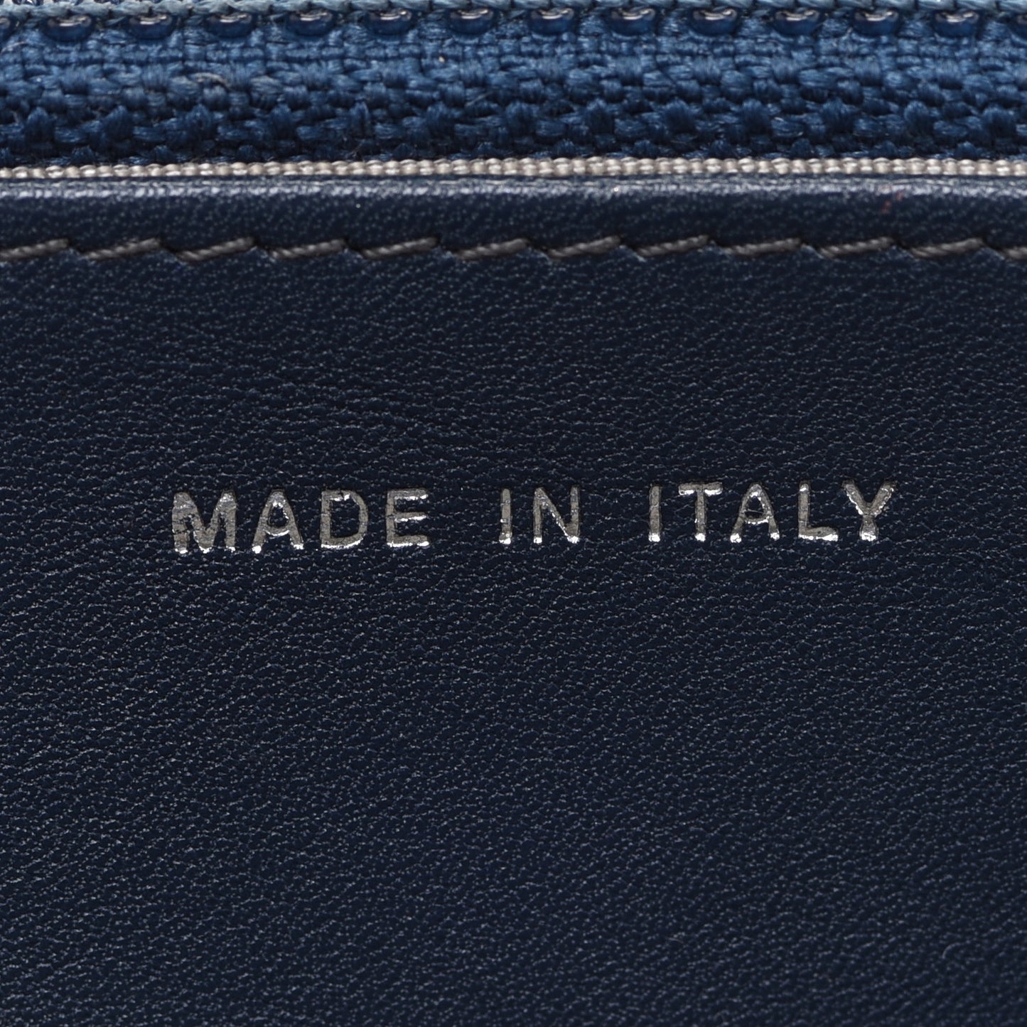 Patent Quilted Brilliant Wallet On Chain WOC Dark Blue