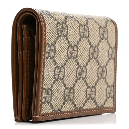 Gucci GG Supreme Monogram Horsebit 1955 Card Case Wallet Beige Ebony Brown Sugar 3 of 11
