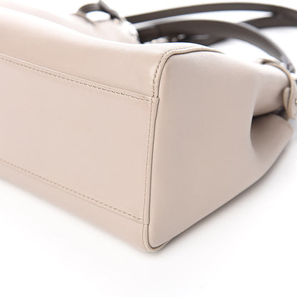 Fendi Nappa Colorblock Mini Peekaboo Iconic Satchel Grigio Polvere Carbone Bloody Mary 9 of 10