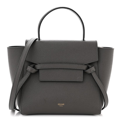 Celine Grained Calfskin Nano Belt Bag Grey 1 of 10