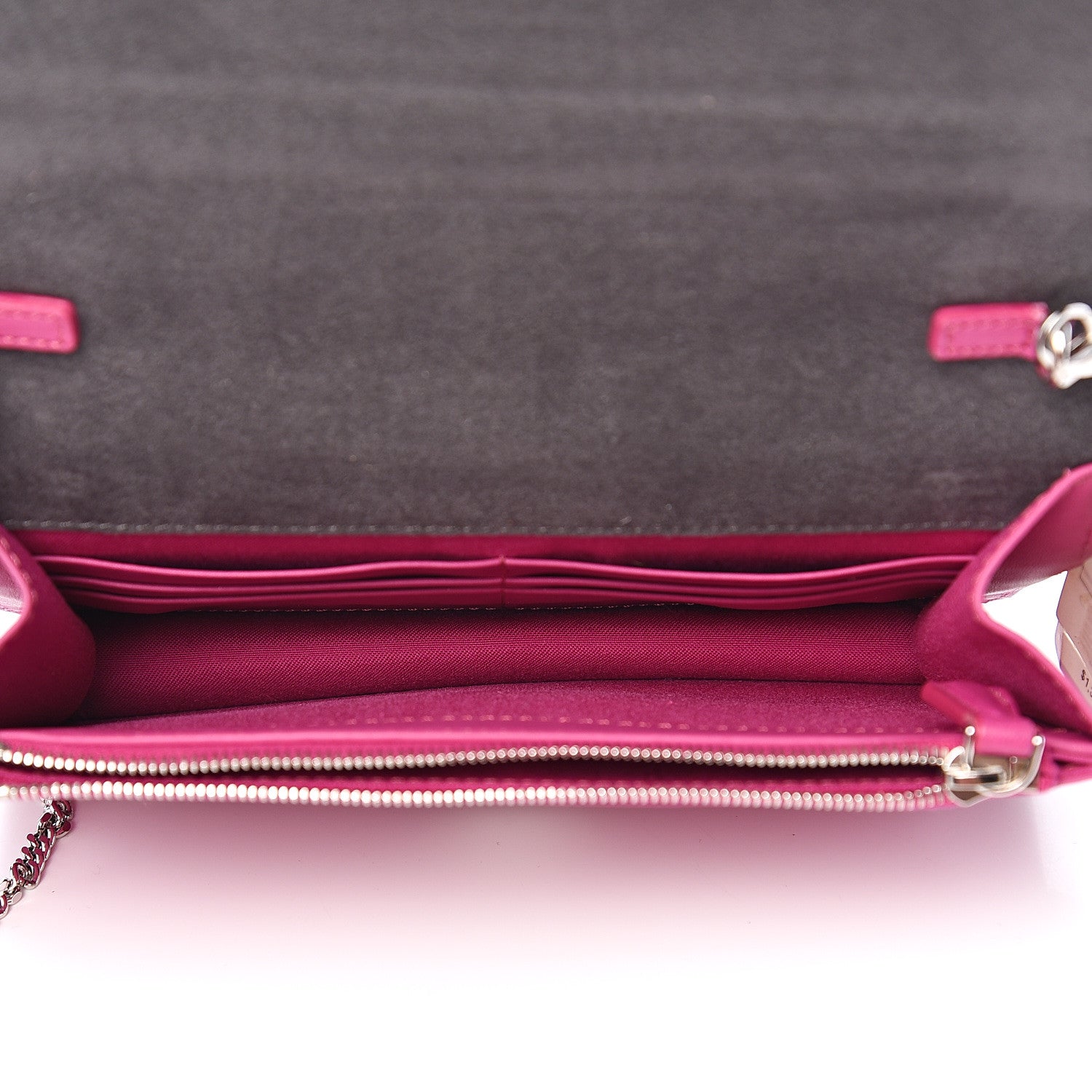 Fendi Snakeskin Tube Wallet on Chain Magenta 4 of 10