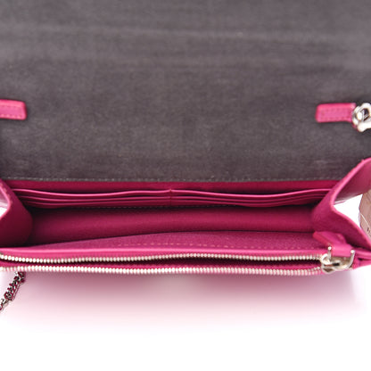 Fendi Snakeskin Tube Wallet on Chain Magenta 4 of 10