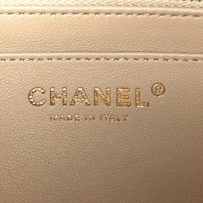 Chanel Metallic Caviar Quilted Medium CC Slide Flap Light Gold 6 of 11