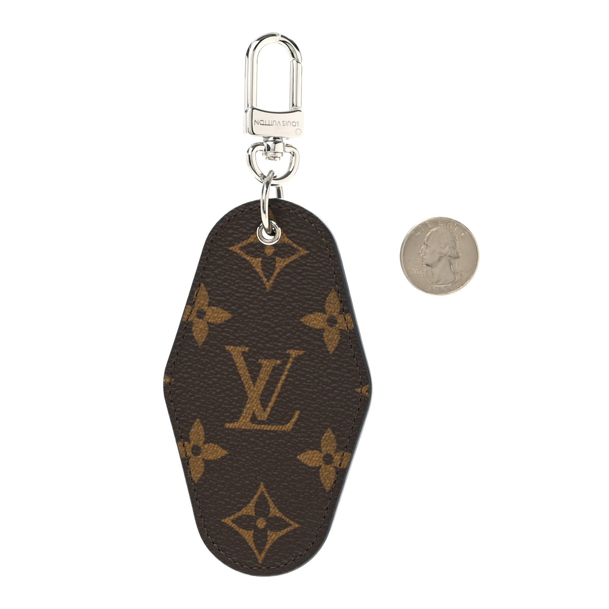 Calfskin Monogram Hotel Cruise Key Ring Blue