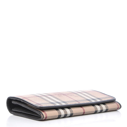 Burberry Haymarket Check Continental Wallet Chocolate 4 of 11