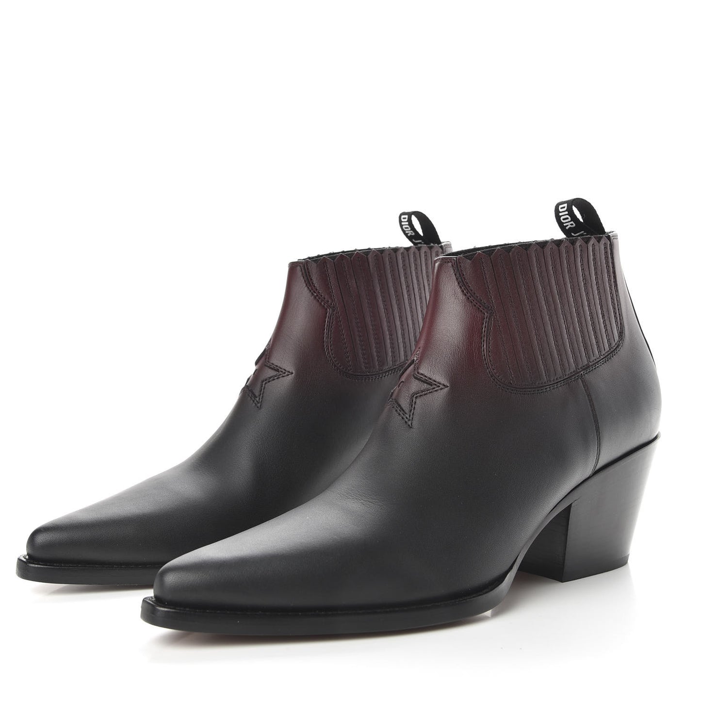 Matte Calfskin Ombre L.A. Ankle Boots 41 Black Rouge