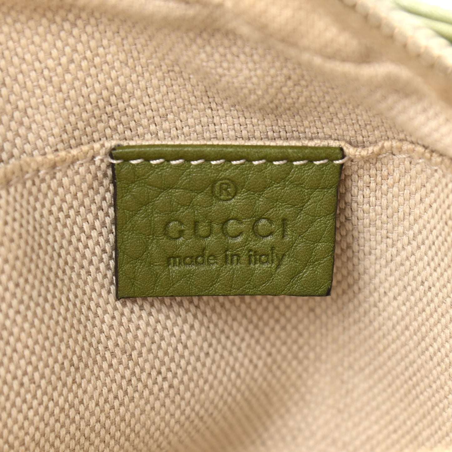 Pebbled Calfskin Small Soho Disco Bag Green