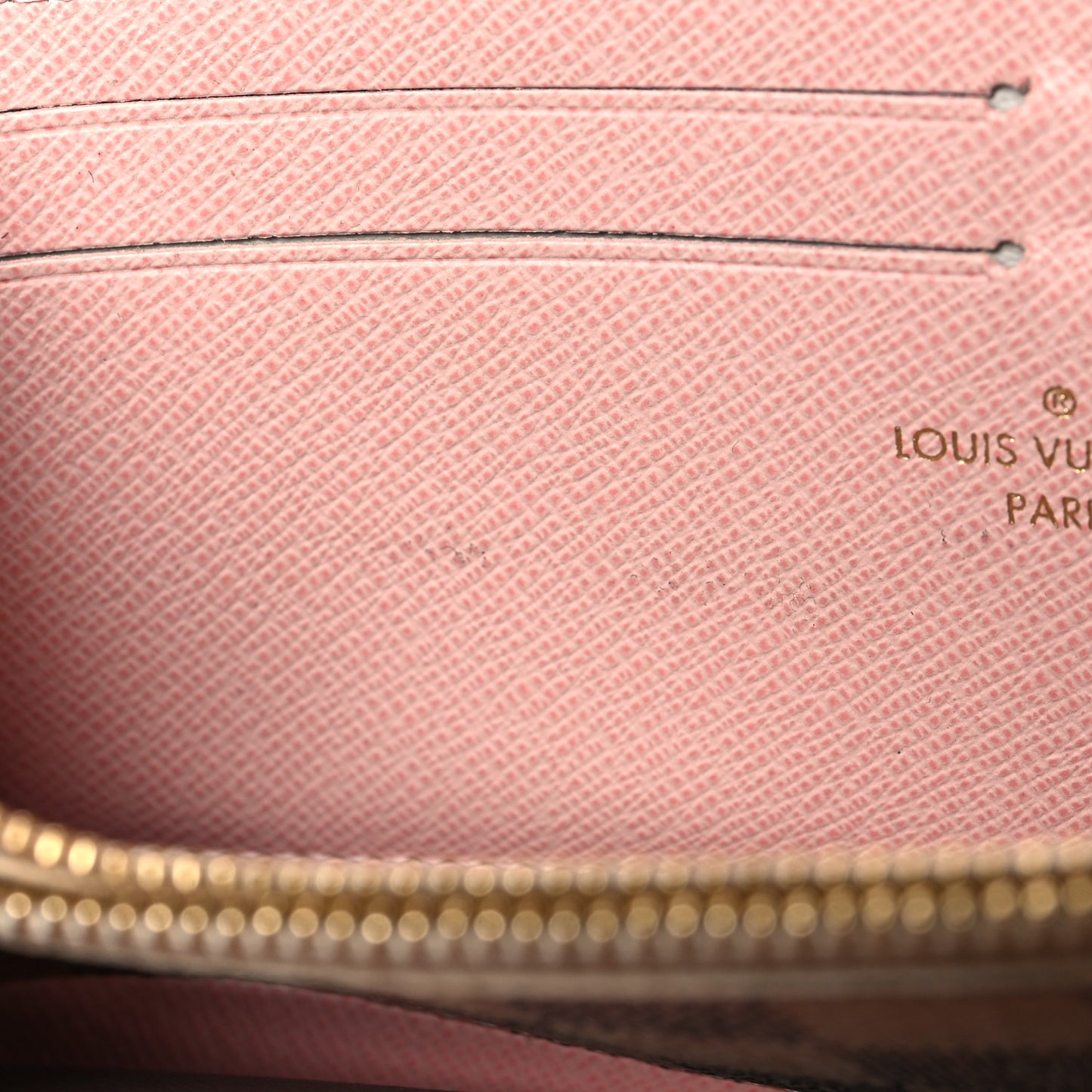Damier Azur Clemence Wallet Rose Ballerine