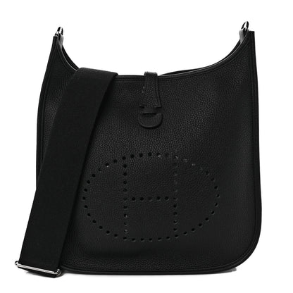 Hermes Taurillon Clemence Evelyne III PM Black 1 of 8