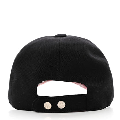 Chanel Cotton Beaded CC Cap Hat Black 5 of 10
