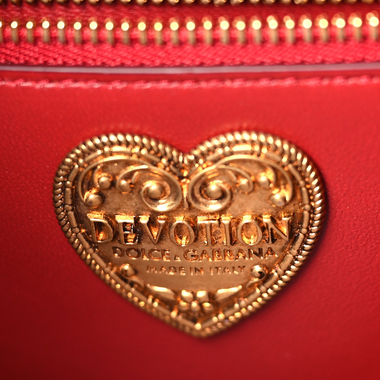 Dolce & Gabbana Calfskin Medium Devotion Crossbody Bag Red 6 of 8