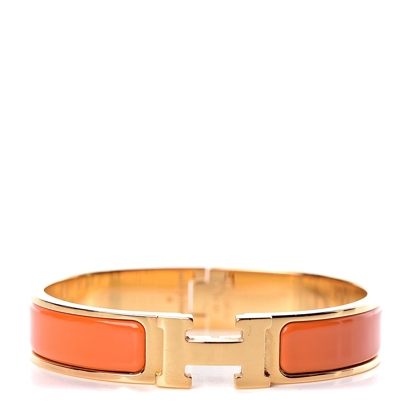 Enamel Narrow Clic Clac H Bracelet PM Orange