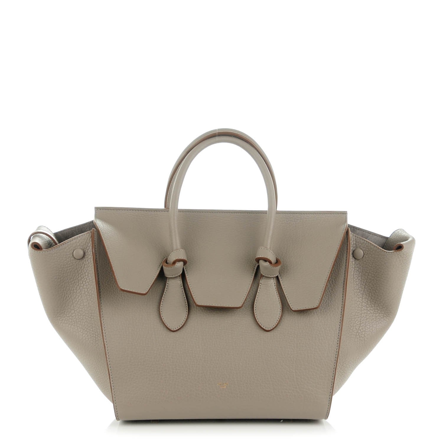 Celine Crisped Calfskin Small Tie Knot Tote Medium Grey 1 of 7