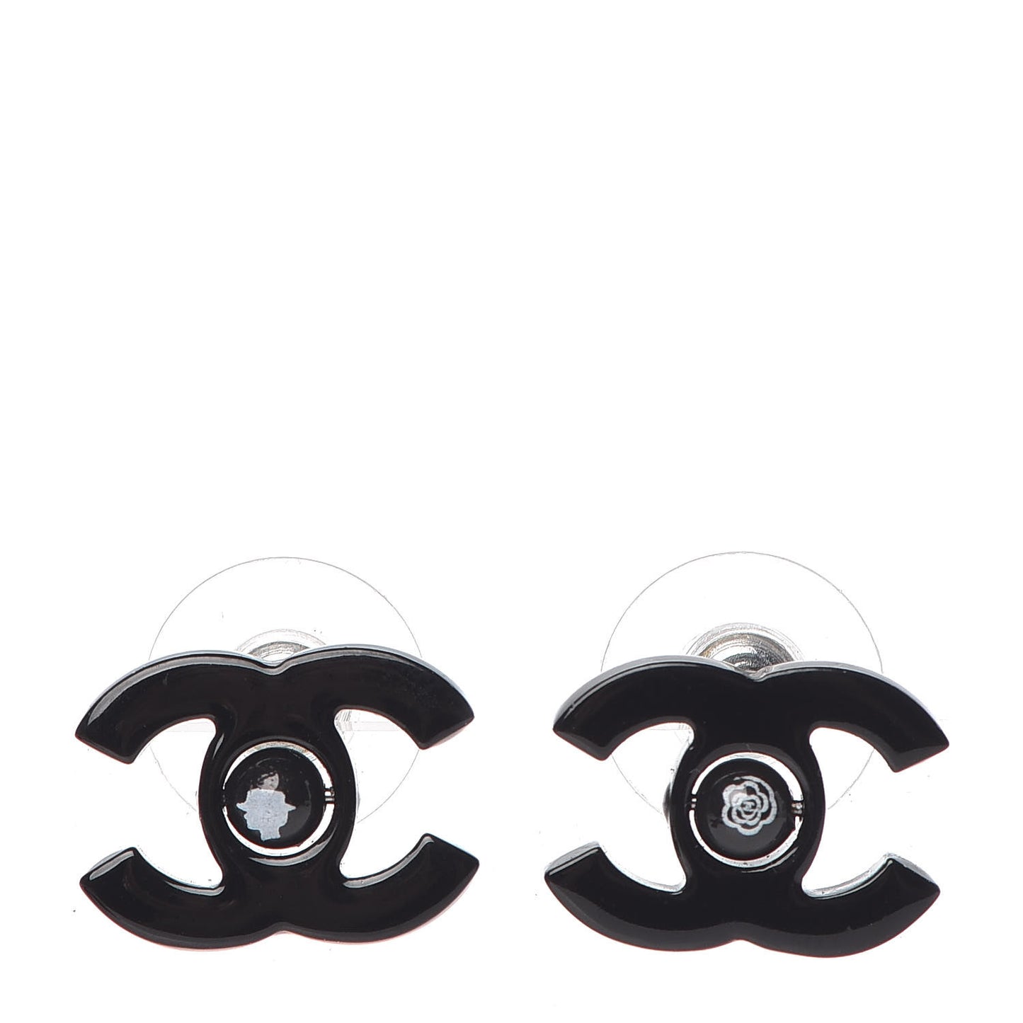 Resin CC Mademoiselle Earrings Black