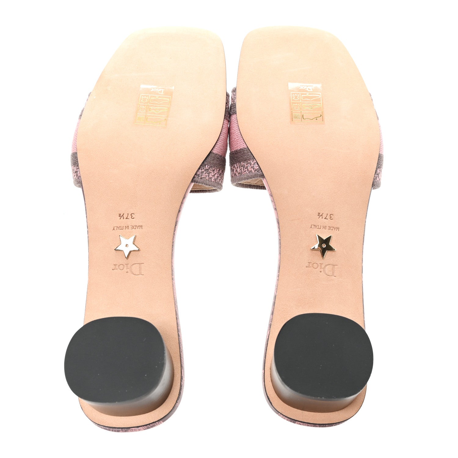 Christian Dior Canvas Toile De Jouy Embroidered Dway 35mm Slide Sandals 37.5 Quartz Grey 6 of 10