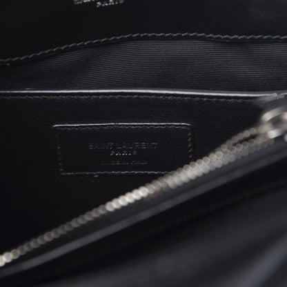 Saint Laurent Calfskin Y Quilted Monogram Small Loulou Chain Satchel Black 7 of 10