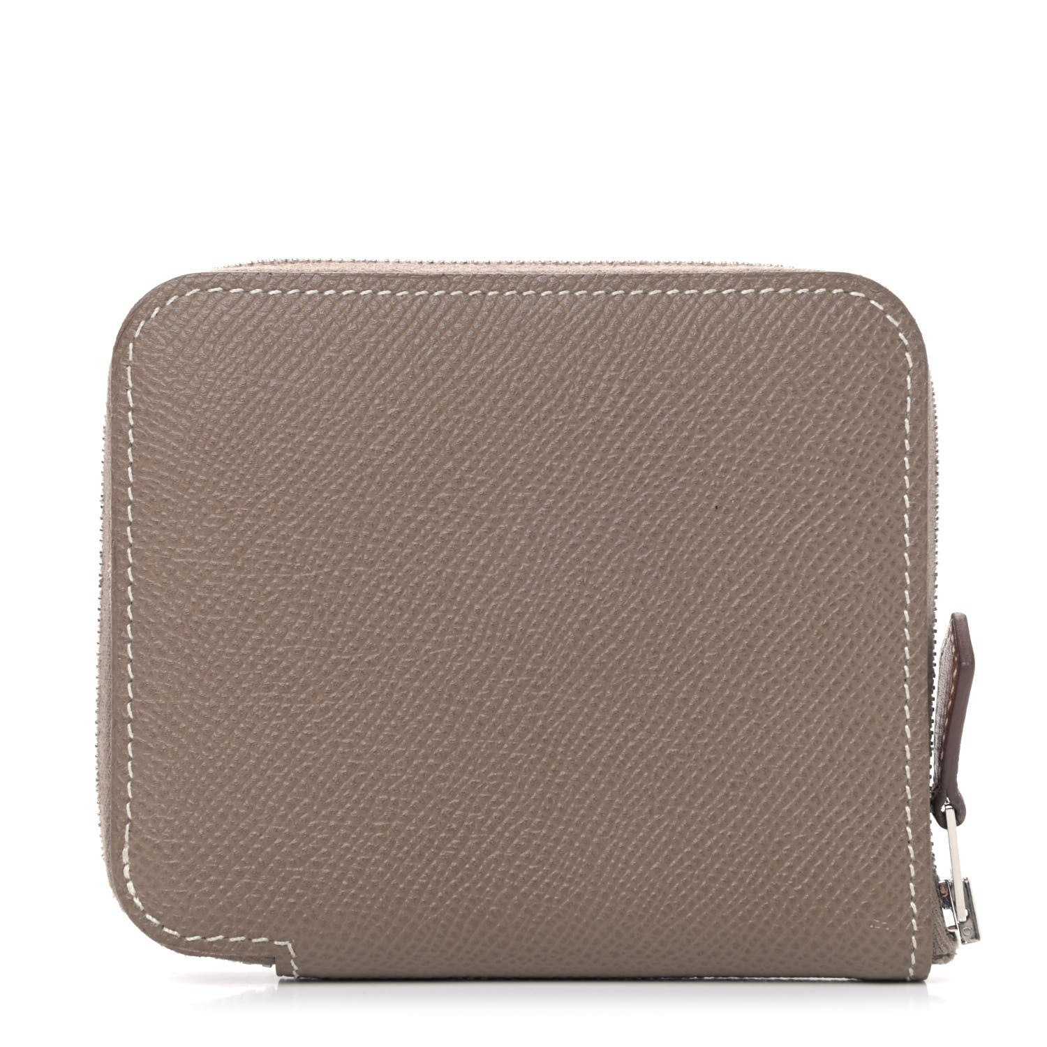 Hermes Epsom Silk'in Compact Wallet Etoupe 1 of 4