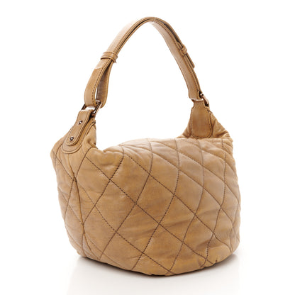 Chanel Lambskin Quilted Cloudy Bundle Hobo Beige 3 of 10