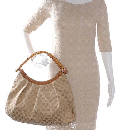Gucci Monogram Bamboo Handle Bag 2 of 7