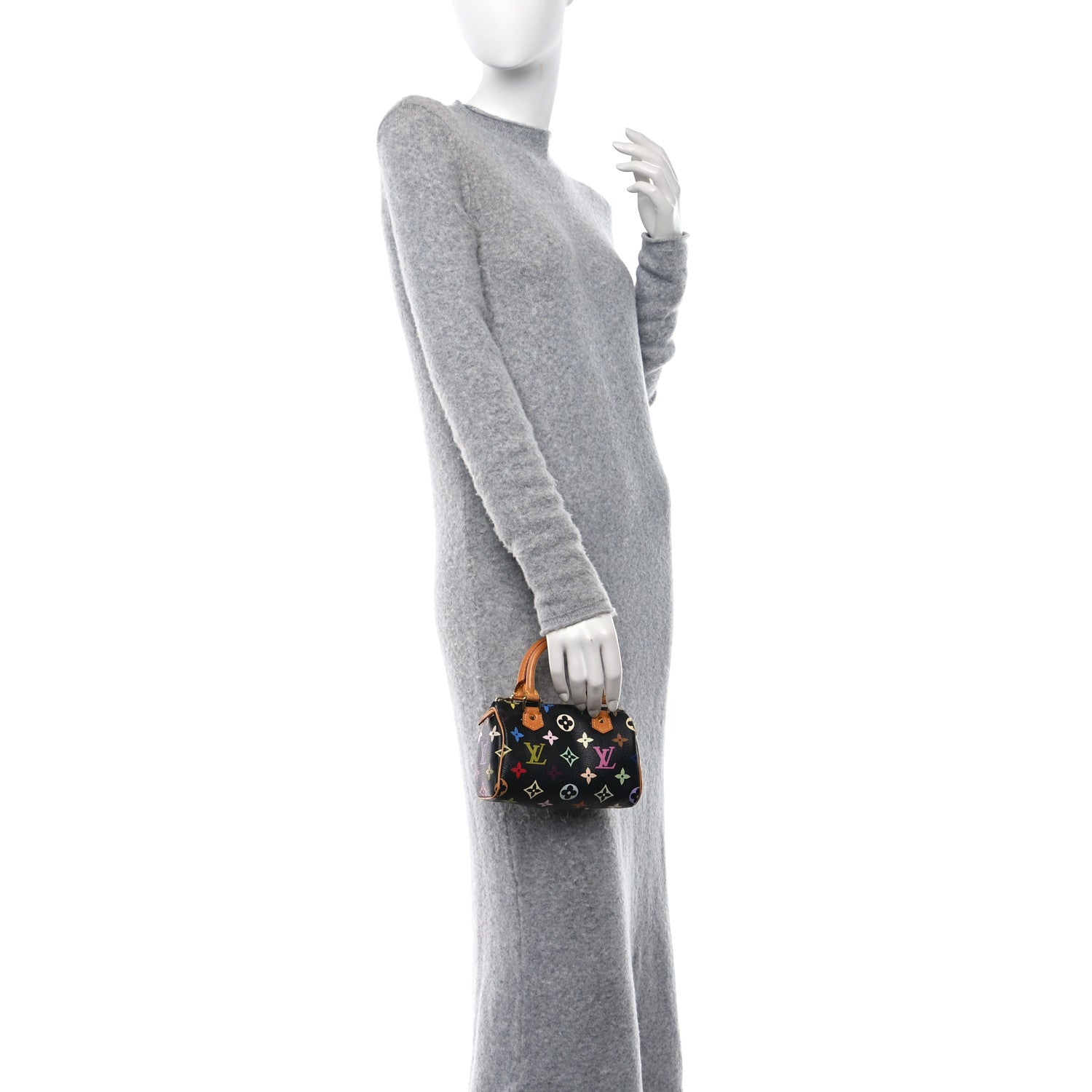 Louis Vuitton Monogram Multicolor Mini Sac HL Speedy Black 2 of 18