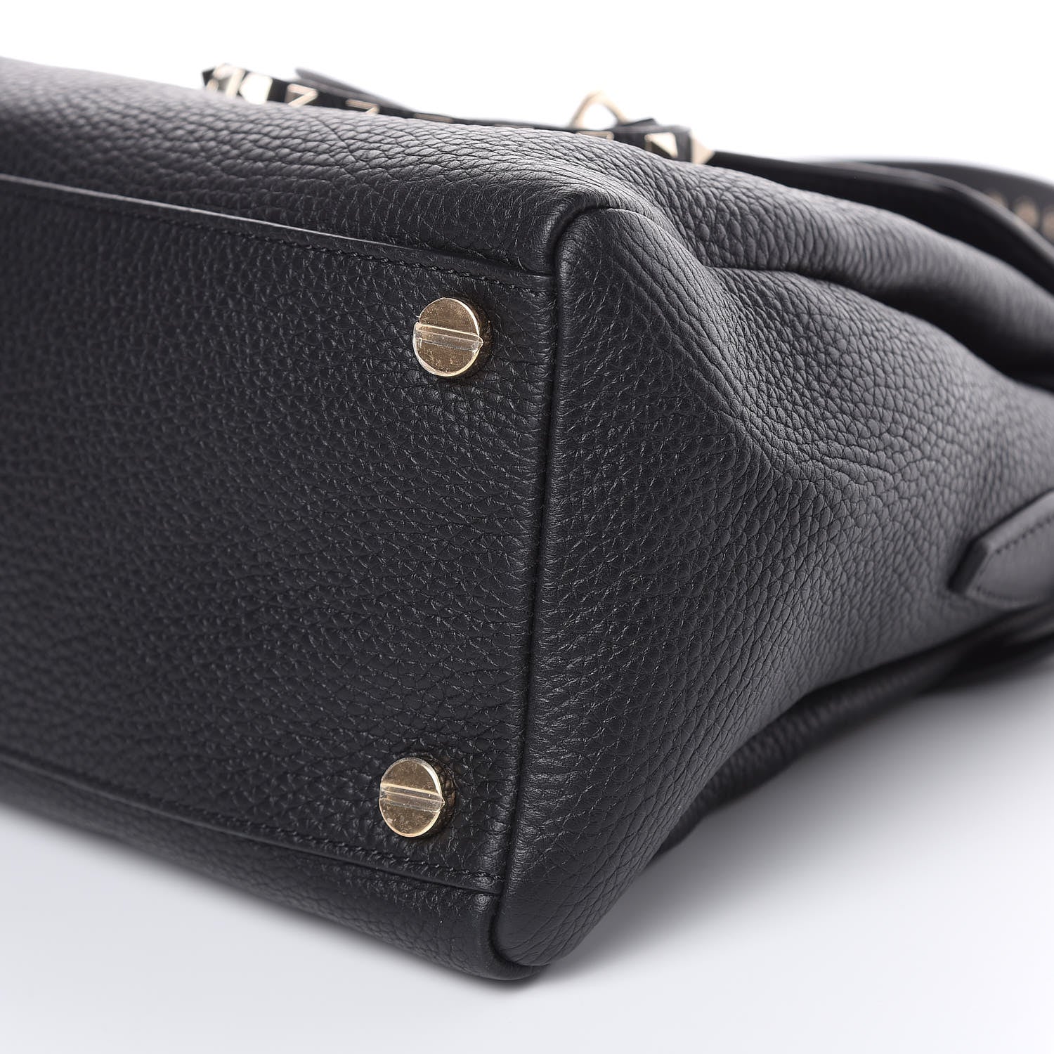 Valentino Garavani Grained Lagun Calfskin Rockstud Twiny Top Handle Bag Black 10 of 10