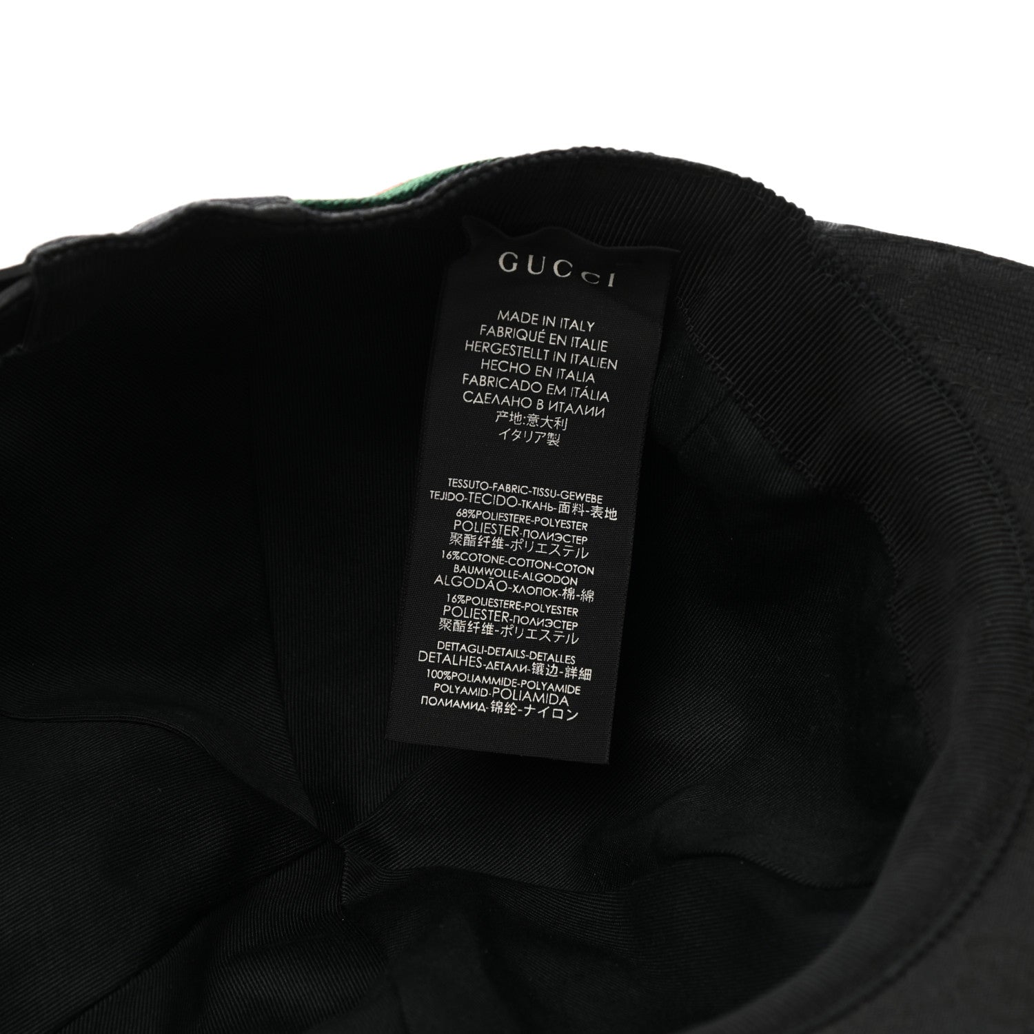 Gucci Monogram Web Baseball Hat M Black 10 of 10