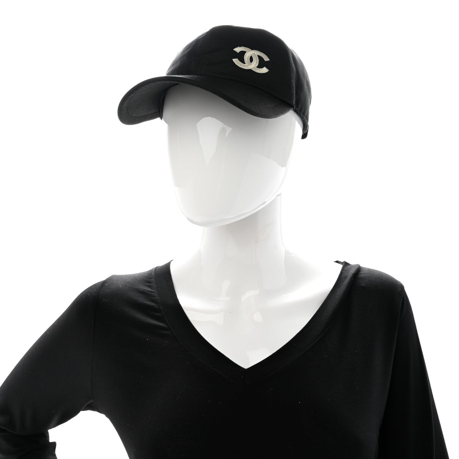 Chanel Cotton CC Cap Hat Black 2 of 9