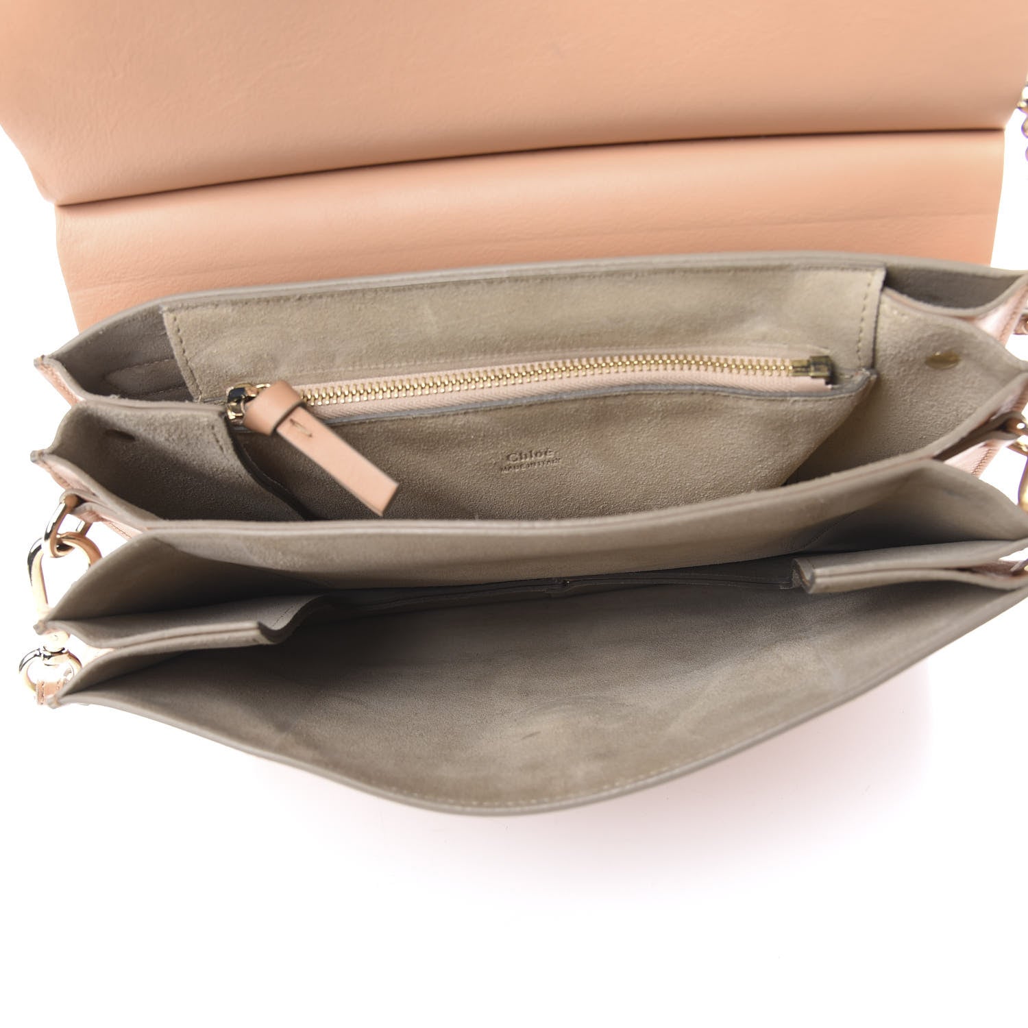Chloe Calfskin Suede Medium Faye Shoulder Bag Blushy Pink 5 of 14