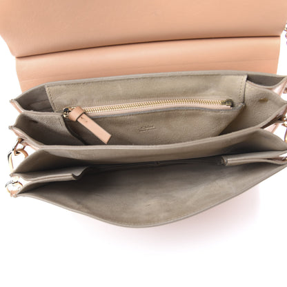 Chloe Calfskin Suede Medium Faye Shoulder Bag Blushy Pink 5 of 14
