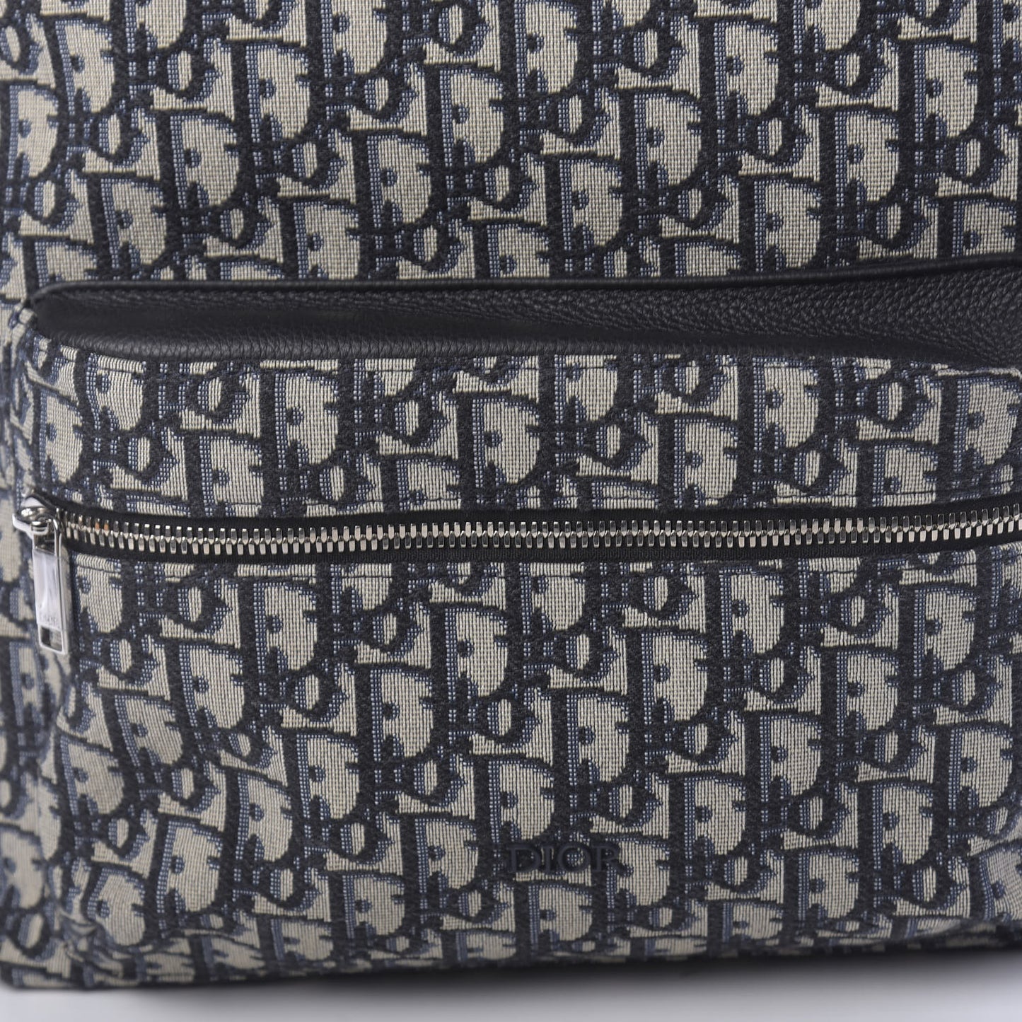 Oblique Calfskin Rider Backpack Beige Black