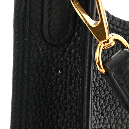 Hermes Taurillon Clemence Evelyne TPM Black 11 of 12