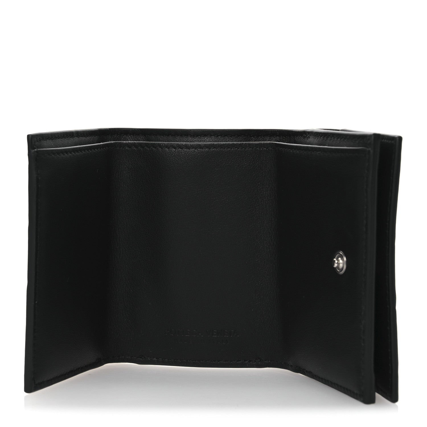 Bottega Veneta Nappa Maxi Intrecciato Tri-Fold Wallet Black 5 of 8