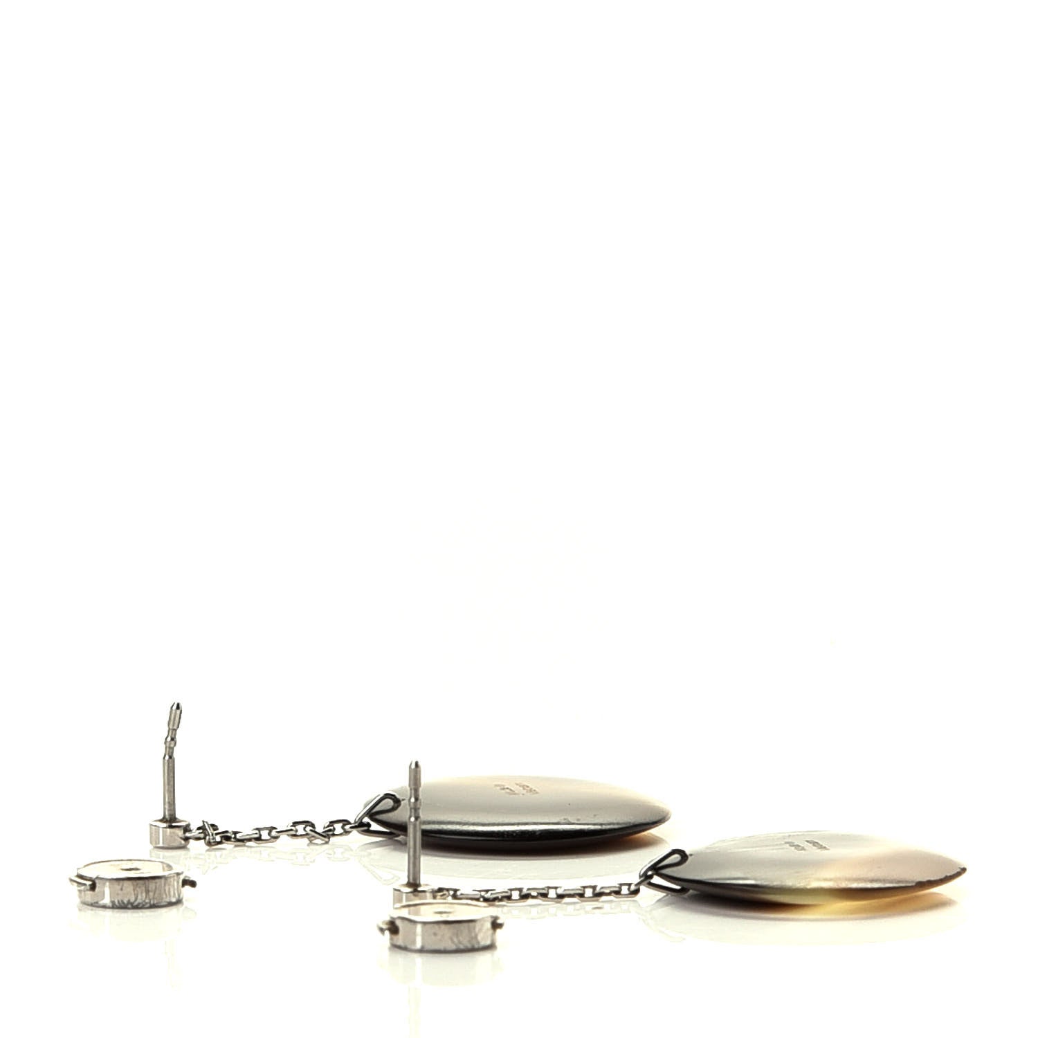 Hermes Buffalo Horn Minimale Earrings 3 of 4