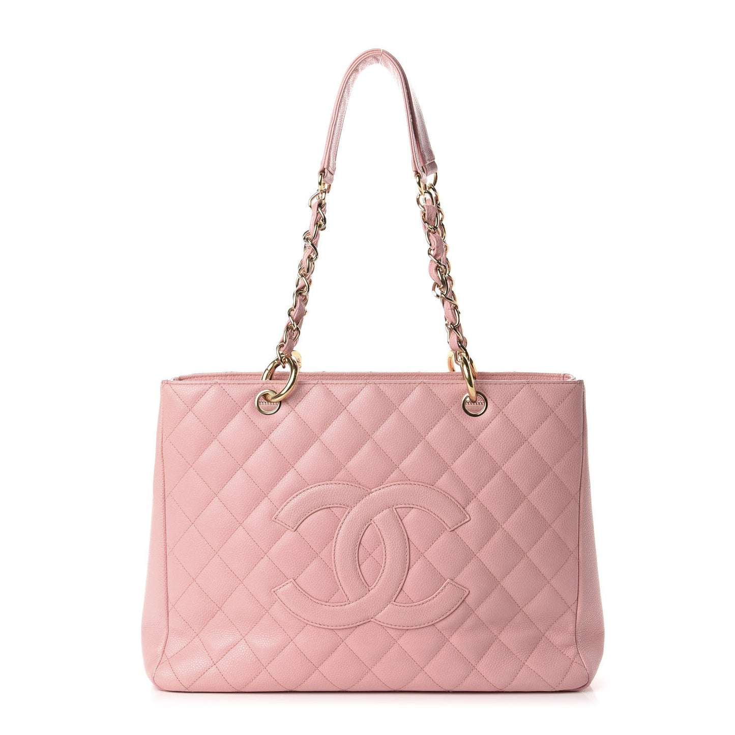Caviar Quilted Grand Shopping Tote GST Pink