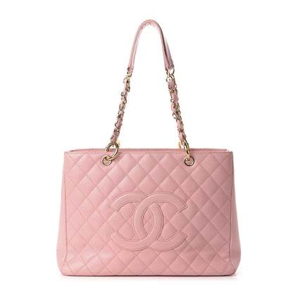 Chanel Caviar Quilted Grand Shopping Tote GST Pink 1 of 16