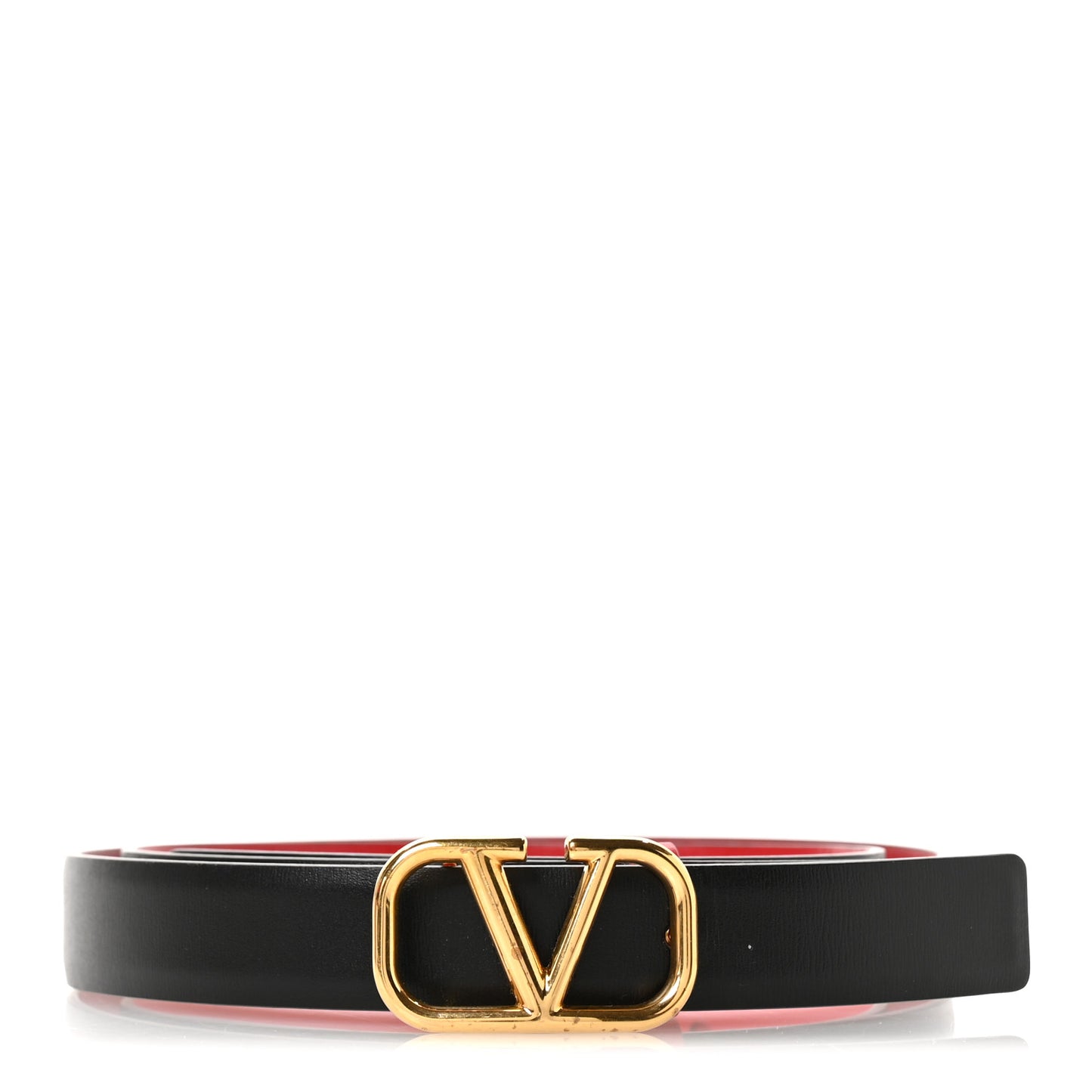 Glossy Calfskin VLogo Reversible 30mm Belt 70 28 Black Rouge Pur