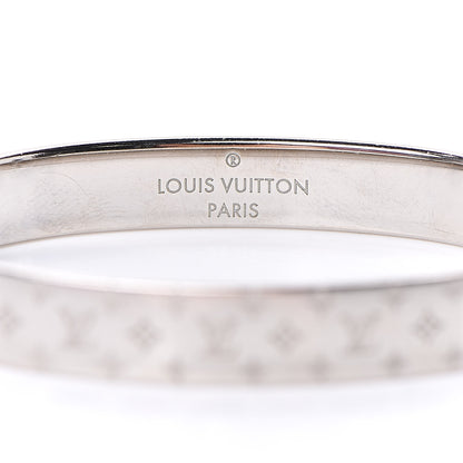 Louis Vuitton Palladium Monogram Nanogram Cuff M 4 of 7