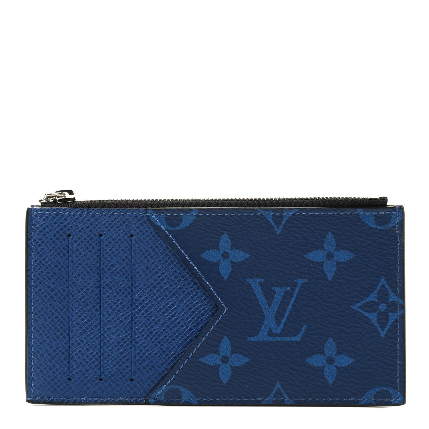Louis Vuitton Monogram Taiga Coin Card Holder Cobalt 1 of 6