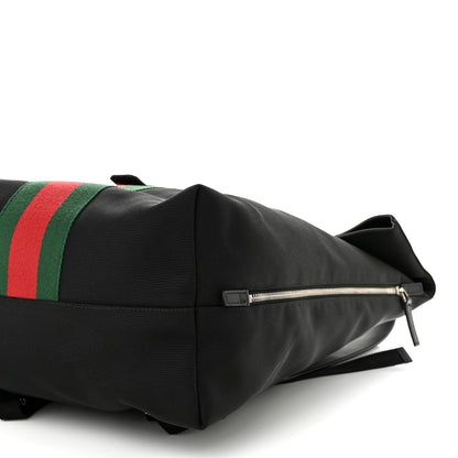 Gucci Techno Canvas Web Single Buckle Backpack Black 9 of 10