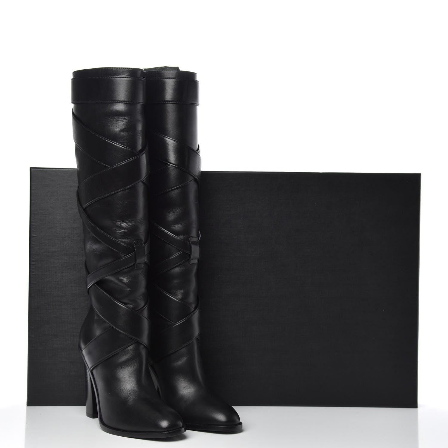 Saint Laurent Seta Calfskin Knee High Boot 36.5 Black 8 of 8