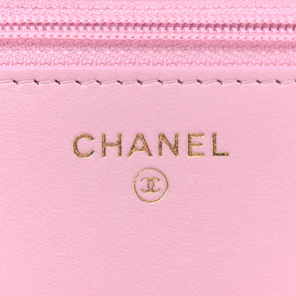 Chanel Lambskin Quilted Trendy CC Wallet On Chain WOC Pink 6 of 12