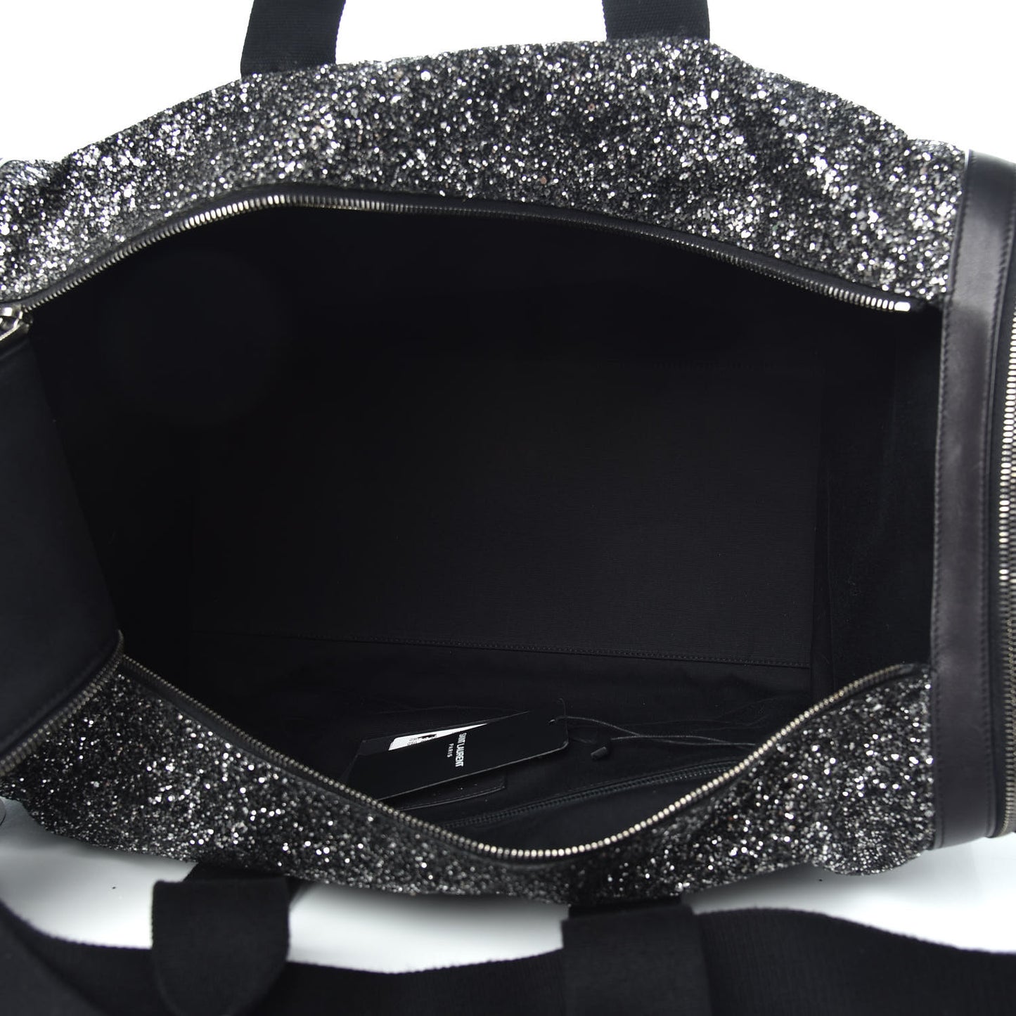 Glitter Canvas City Gym Duffle Bag Black
