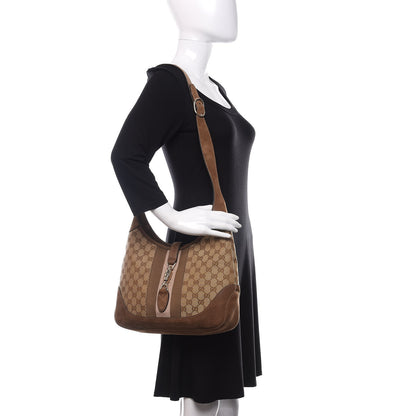 Gucci Monogram Web Medium Jackie O Hobo Brown 2 of 10